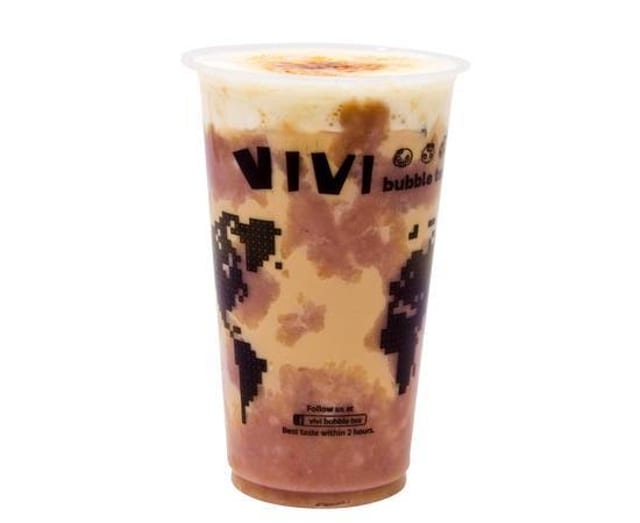 Taro Creme Brulee Milk Tea 芋泥布雷奶茶.