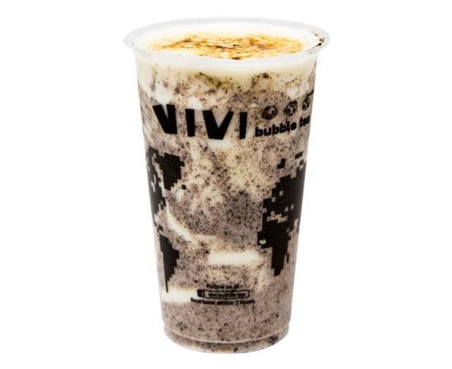 Oreo Creme Brulee Milk Tea 奥利欧布雷奶茶.