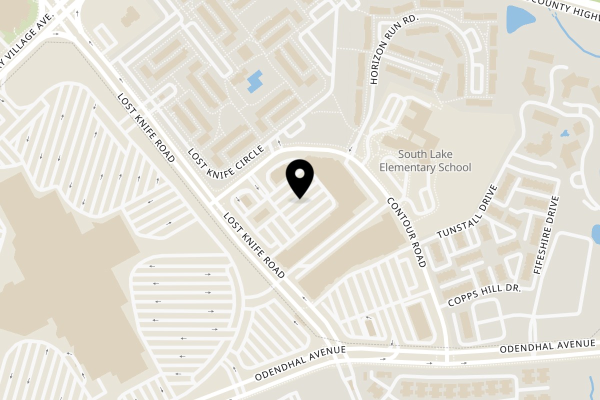 Map showing the location of Vivi Bubble Tea Gaithersburg on 18320 Contour Rd in Montgomery Village