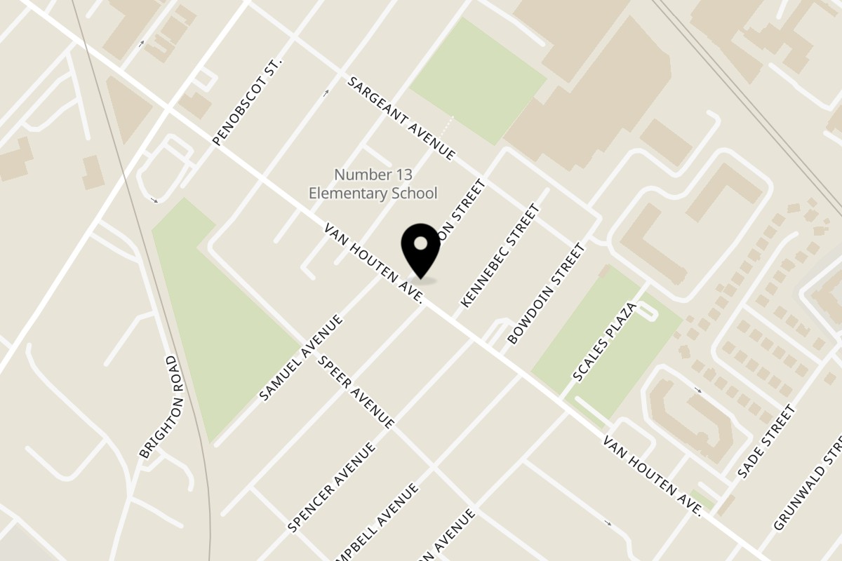 Map showing the location of Vivi Bubble Tea Clifton on 750 Van Houten Ave in Clifton