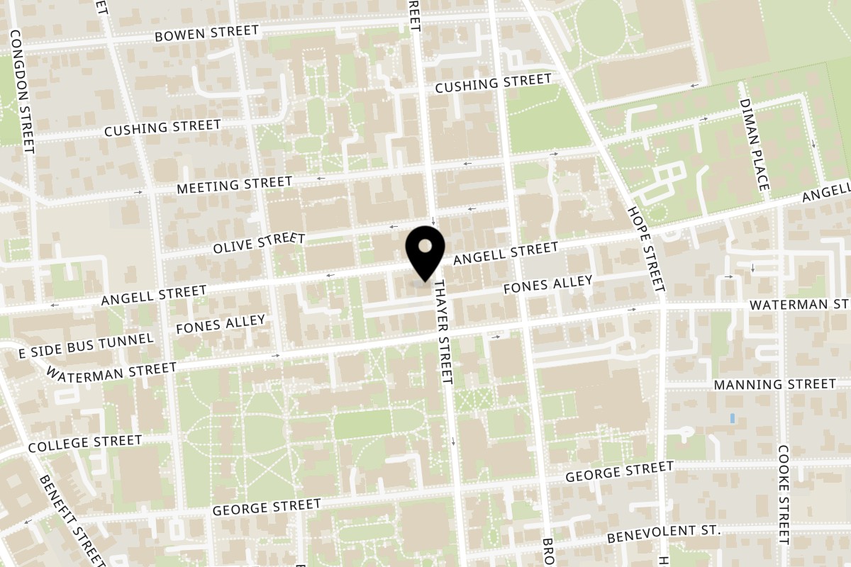 Map showing the location of Vivi Bubble Tea Thayer Street on 224 Thayer St level a2 in Providence